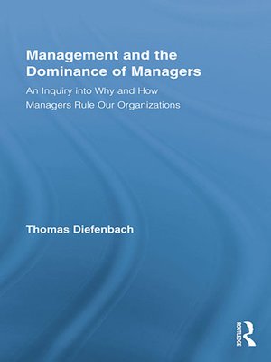 cover image of Management and the Dominance of Managers